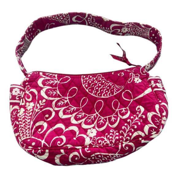 Vera Bradley Handbags - New Vera Bradley Reversible Tote Purse Bag Bali Gold Twirly Birds Pink